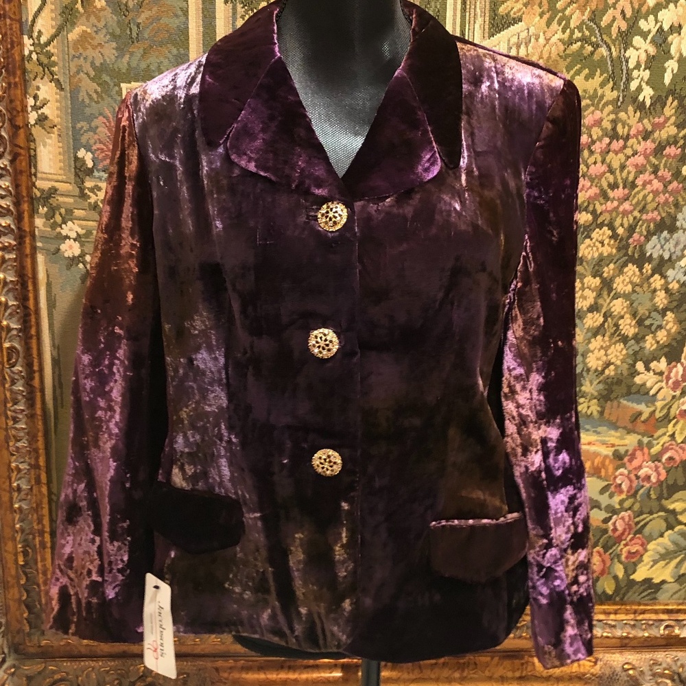 Rickie Freeman Tori Jon Velvet Social Wear Jacket